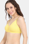 Rosaline Everyday Double Layered Non-Wired 3/4th Coverage T-Shirt Bra - Habanero Gold — thumbnail 3